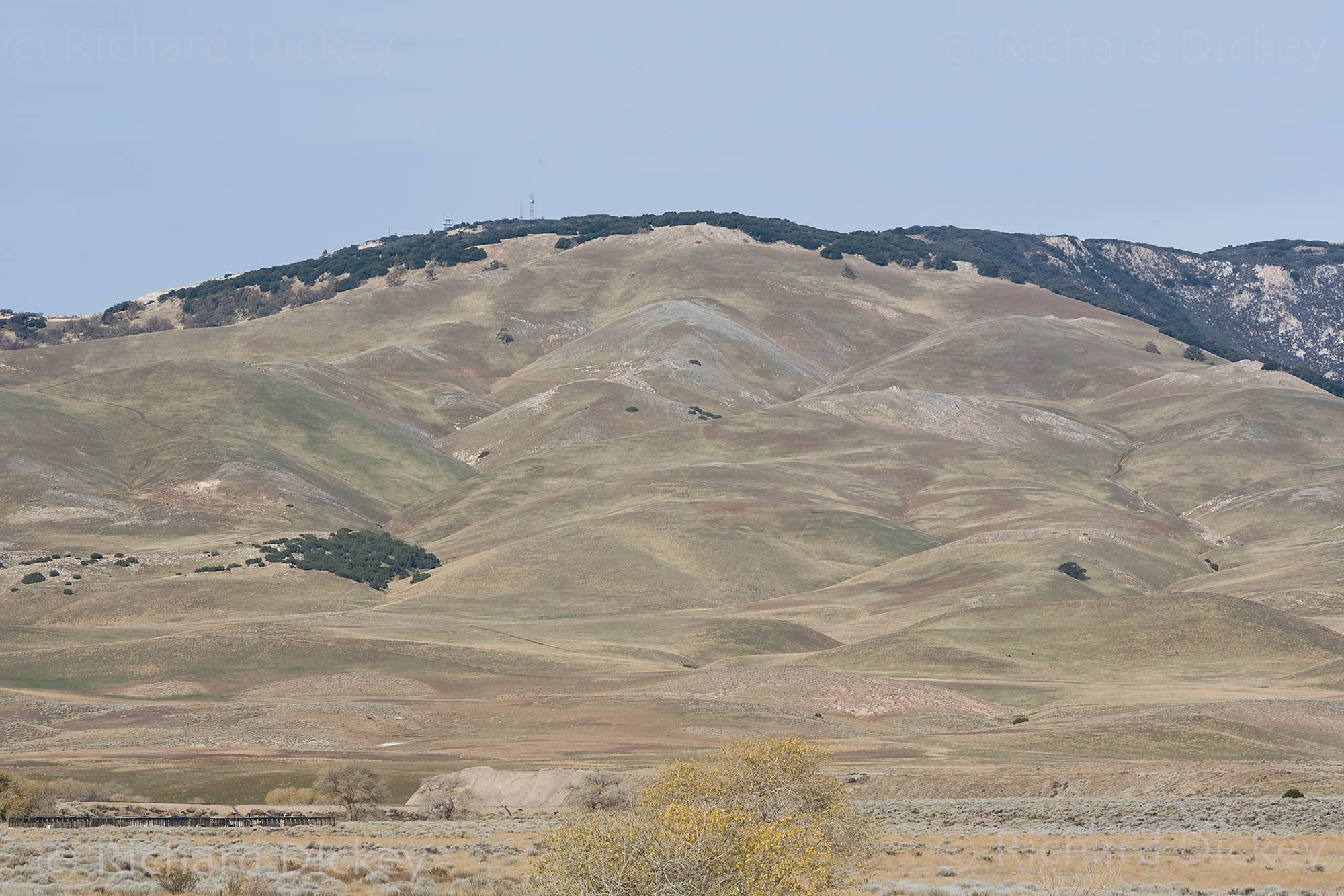 landscape photograph of dormant hills